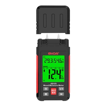 Lub Digital Wood Moisture Meter GVDA GD153 yog ib qho khoom siv tes ua uas pa...