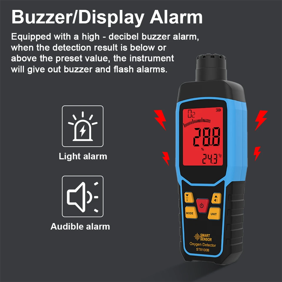 Portable 0~30% Vol Oxygen Gas Detector best